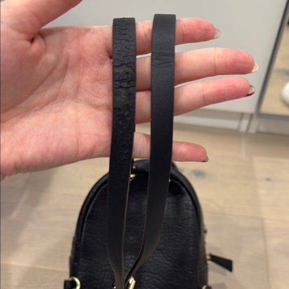 Zara Mini Black Leather Backpack - Picture 3 of 5